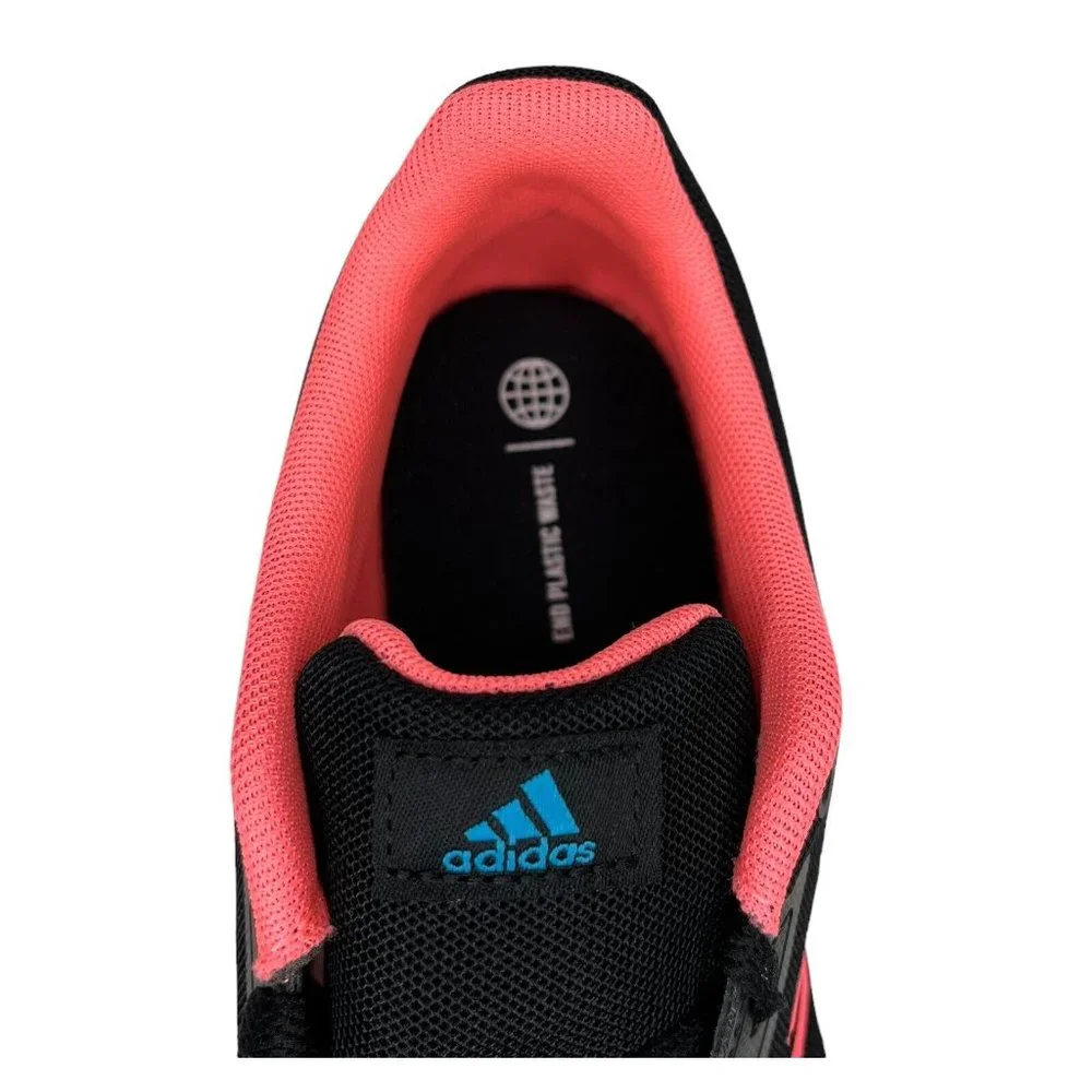 Adidas Runfalcon Big Girls Sneakers Size 7 Black Coral Comfortable Running Shoes